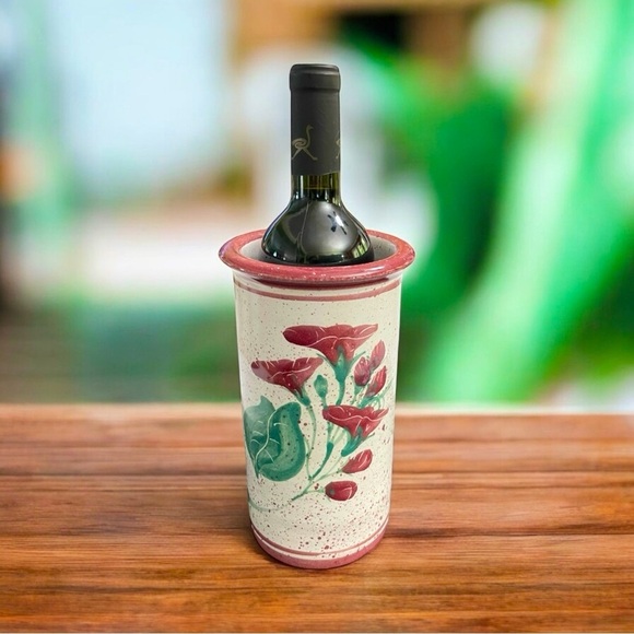 Vtg ROBERT FISHMAN
POTTERY Rhode Island Vase Wine Jacket Calla Lily Signed - Picture 6 of 13